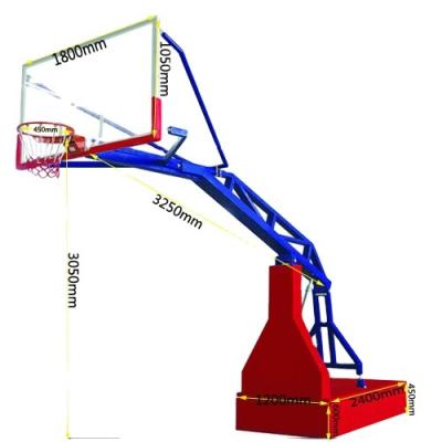 China Hiigh Quality Steel  High Quality Basketball Stand Manual or Electric Hydraulic Basketball Hoop Portable Basketball Hoop/System for export for sale