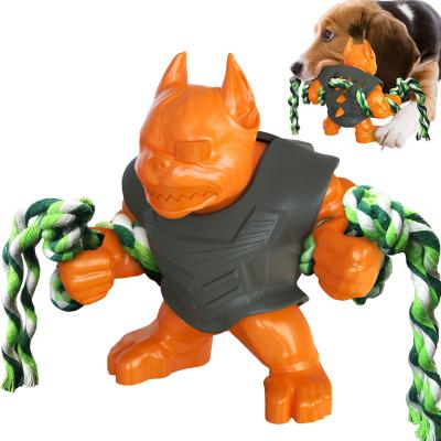 China Sustainable Hot Selling Durable Dog Squeaky Chew Toys Outdoor Pet Rope Training Toy for sale