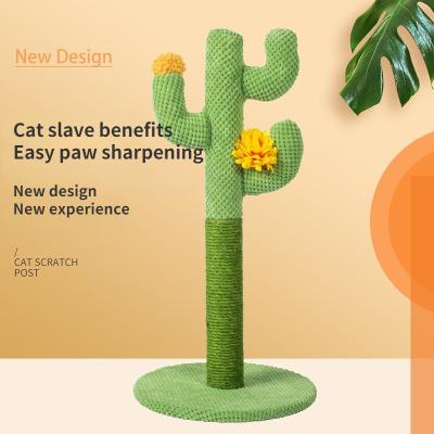 China Cactus Cat Climbing Frame Cat Scratch Column Small Cat Scratch Board Wear Durable Resist Does Not Drop Fleas for sale