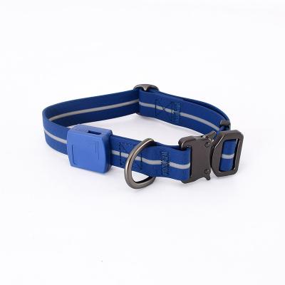 China Customized Reflective Logo Manufactures Outdoors Quality Waterproof USB Flash Lights Led PVC Strap Large Dog Collar And Leash Sets for sale