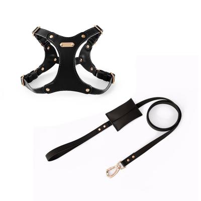 China Factory Wholesale Mesh Black Reflective Custom Small Dogs Harness Leather for sale