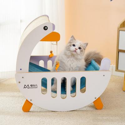 China Amazon Amazon Cat Bed Corrugated Cardboard Cat Scratcher High Quality Breathable Semi-enclosed Cardboard for sale