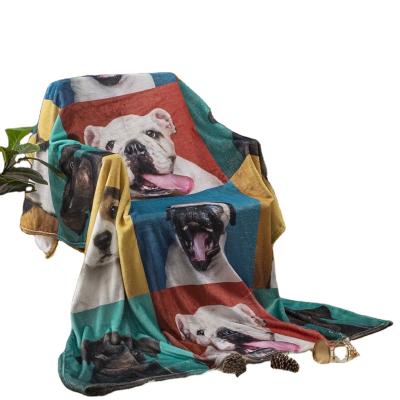 China Simple Blanket Viable 3D Flannel Blanket Sofa Running Blanket Digital Printed Thickened for sale