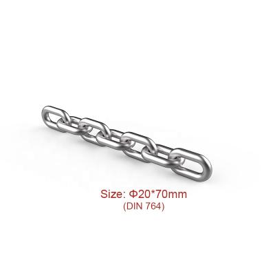 China Bucket Elevator SCIC Conveyor And Elevator Chains 20*70mm Round Steel Link Chain DIN 764 (G30 & G50) for sale