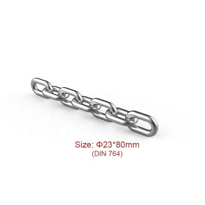 China Bucket Elevator SCIC Conveyor And Elevator Chains 23*80mm Round Steel Link Chain DIN 764 (G30 & G50) for sale