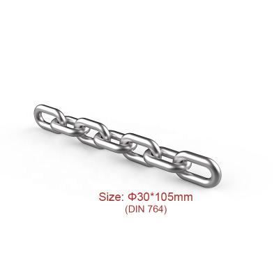 China Bucket Elevator SCIC Conveyor And Elevator Chains 30*105mm Round Steel Link Chain DIN 764 (G30 & G50) for sale