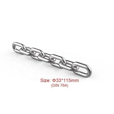 China Bucket Elevator SCIC Conveyor And Elevator Chains 33*115mm Round Steel Link Chain DIN 764 (G30 & G50) for sale