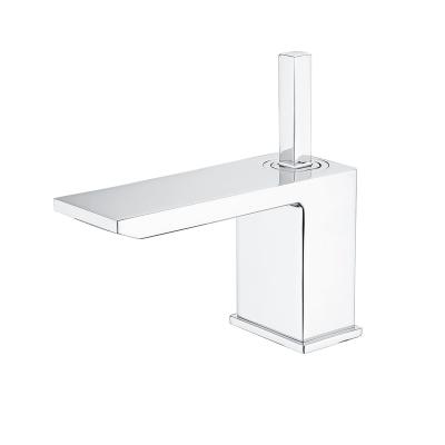 China Hot And Cold Style One-Handle Modern Bathroom Sink Basin Faucet, Chrome Plated Basin Faucet for sale