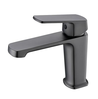 China Modern Matte Black Countertop Installation Single-Handle Bathroom Balcony Stainless Steel Basin Faucet for sale