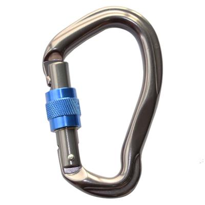 China Activity Wonjo 23KN Color Custom Aviation Screw Lock Outdoor Climbing Safety Carabiner Aluminum Clip for sale