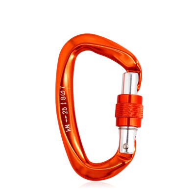 China Outdoor Climbing Activity Fall Protection Hooks Metal Climbing Cuts Rock Tree Equipment Custom Gear Carabiner for sale