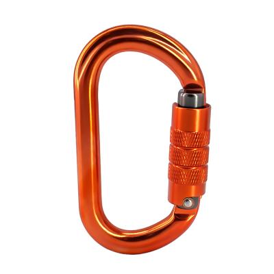 China Heavy Industry Break Hook Climb Cuts Rock Climb Aluminum Alloy Security Gear Twist Lock Carabiner for sale