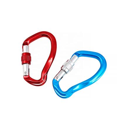 China Outdoor Climbing Activity 23KN Customized Color Aviation Snap Hook Aluminum Alloy Rock Climbing Clip Carabiner for sale