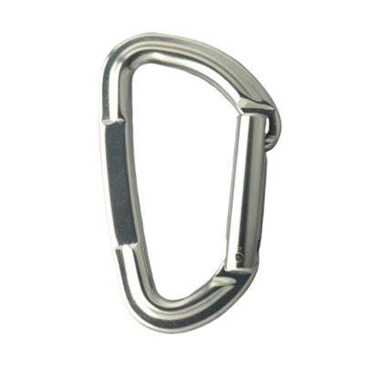 China Wholesale Activity Wonjo Snap 22KN Outdoor Climbing Hook Custom D Shaped Outdoor Locking Alumium Upright Carabiner for sale