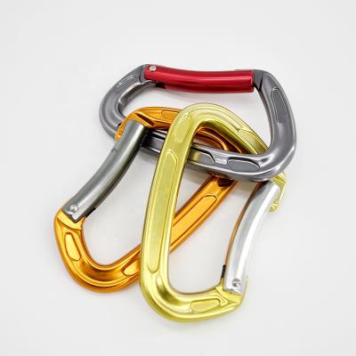 China 22KN Carabiner Activity Factory Wholesale Aviation D Shape Outdoor Climbing Aluminum Lock Climbing for sale