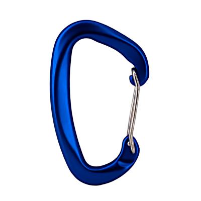 China Heavy Industry Factory Wholesale Carabiner 8Cm Aluminum Wire 12Kn Door Carabinee Metal Snap Hook for sale