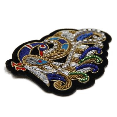 China Sewing Ornaments Garment Gold Supplier Embroidery Patch 3d Trim Tassel Accessories for sale