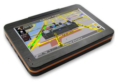 China 4.3 inch draagbare auto GPS navigatie V4302 Met Bluetooth En AV-IN Te koop