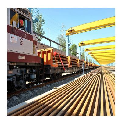 China BS11 Standard 43kg/m Railway Track Rail Material 900A UIC54 Steel Train Rail for sale