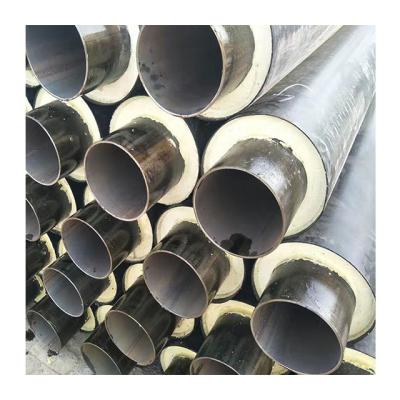 China Preinsulated seamless steel pipe api 5l gr.b x42 x46 x52 x56 polyurethane PU foam thermal insulation coating seamless steel pipe for sale