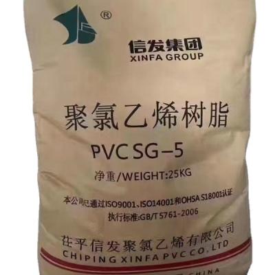 China Xinfa Polyvinyl Chloride Powder PVC Resin SG-5 for sale