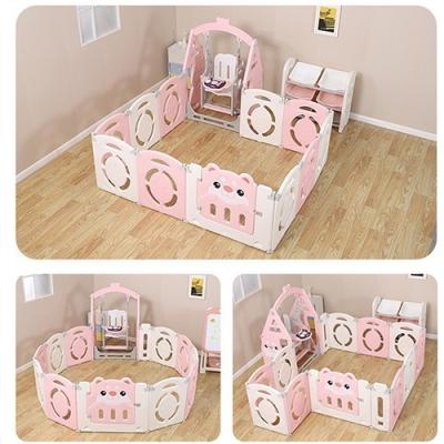 China Puppy theme kids playpen with slides and swings ho for sale