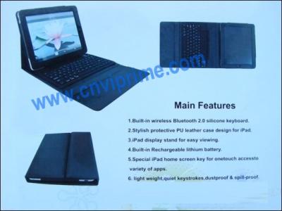 China Bluetooth laptop toetsenbord met leer hoes voor 10 inch iPad toetsenbord Te koop