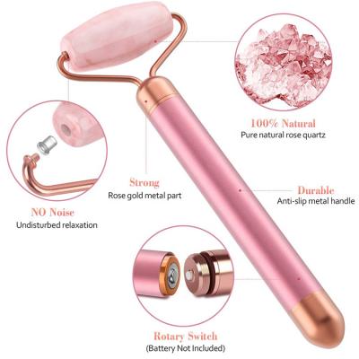 China Beauty Rose Quartz Pink Jade Face Lift Private Label Anti Aging Roller Set For Face for sale