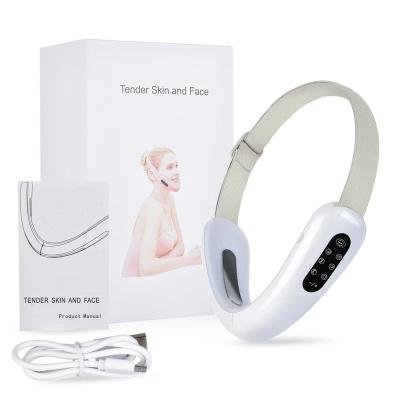 China Portable Face Lift Skin Tightening Facial V Shape Line EMS Microcurrent Face Lift Massage Device With Band for sale