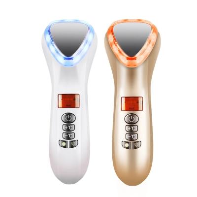 China 2021 Blood Vessels Removal Facial Toning Hot Cold Facial Machine Massager Face Lifting Skin Rejuvenation Device LED Beauty Wand for sale