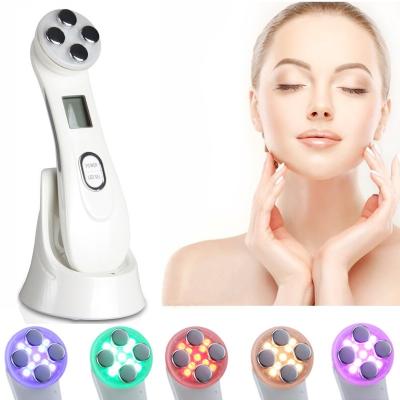 China Facial Blood Vessel Removal Beauty Instrument Whitening Firming Face Massager RF EMS Skin Care Device With 6