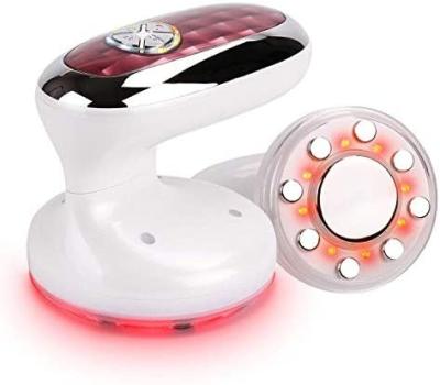 China Anti-Puffiness Ultrasonic Beauty Instrument Red Light RF Therapy Body Slimming Beauty Device Facial Massager With Beauty Massager for sale