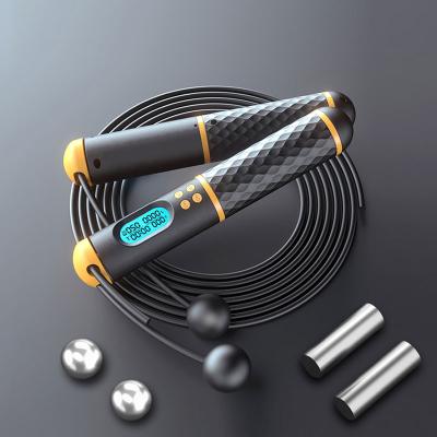 China Plastic Hot Selling Adjustable Smart Counter Digital Smart Wireless Weighted Jump Rope for sale