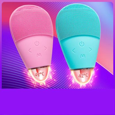 China DEEPLY CLEANING 2 in 1 Electric Silicone Facial Cleansing Brush for sale