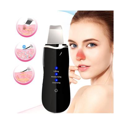 China Best Ultrasonic Skin Scrubber Face Cleansing Deep Cleansing Machine Peeling Shovel Pore Remover Face Skin Scrubber Lift Facial Machine for sale