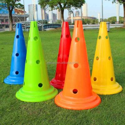 China Sports Exercise / Gym Football Training Roadblock Perforated Football Marker Outdoor Training Cone for sale