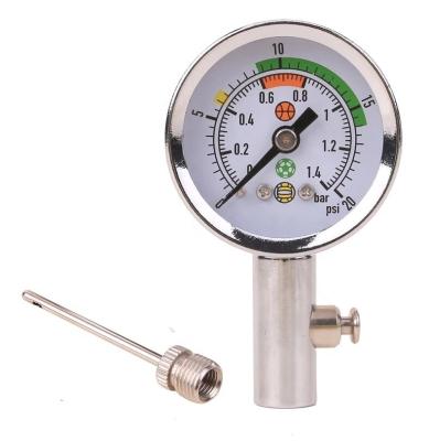 China METAL Mini Ulitity Air Pressure Gauge Barometer Tool for Basketball Football Volleyball Metal-Gas Pressure Gauge for sale