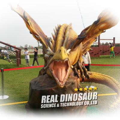 China Amusement Park Customized Flame Animatronic Dragon For Sale for sale