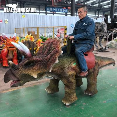 China Amusement park electric robot dinosaur walking rides for sale for sale