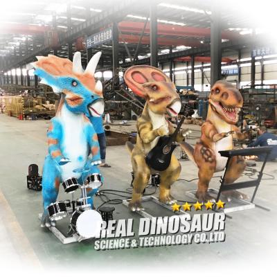 China Electric Musical Instruments Cartoon Dinosaur Band Dinosaurs For Sale for sale