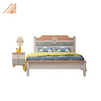 China Modern Modern Kids Furniture Cherry Wood Single Bed For Kids for sale