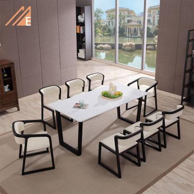 China Modern Nordic Modern Dining Sets Wooden Marble Dining Table For Home for sale