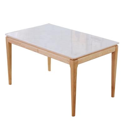 China Restaurant / Home Furniture Dining Table Set Cafe Furniture Modern Wood Frame Home Dining Table Set With Marble Top for sale