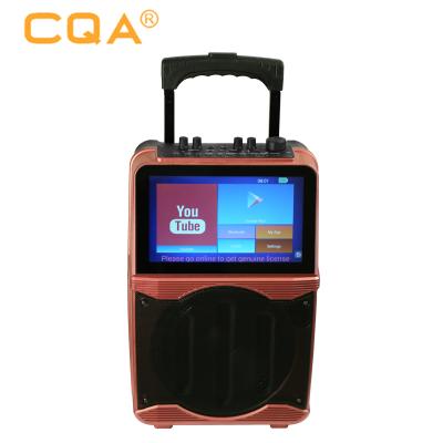 China CQA PORTABLE touch screen speaker for karaoke system with wifi and android function for sale