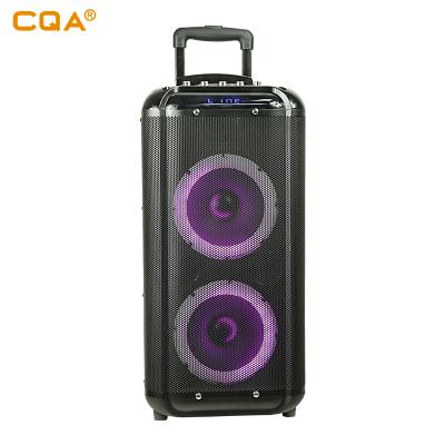 China CQA Wireless Newcomer Multifunctional Wooden Trolley Speaker With Wireless Billing Microphone for sale