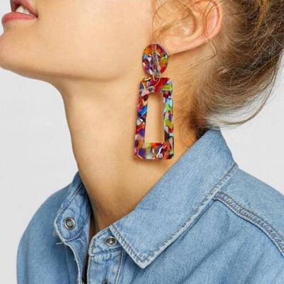 China Fashion earrings fashion boho new hot sale charm jewelry acrylic simple earrings for women accessories wholesale for sale