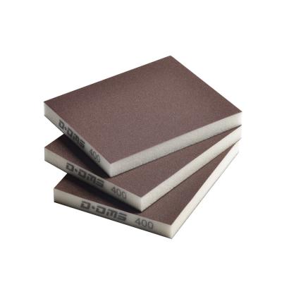 China Newly Produced 98*120*10mm Aluminum Oxide Double Sided Sanding Sponge Blocks Abrasive Foam Sanding Block 98*120*10mm for sale