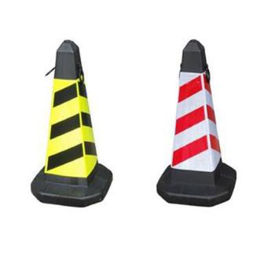 China 75cm EVA square traffic cones safety road cone for sale