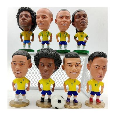 China Custom Europe 3D Soccer Players Models Custom Action Figures Statues Numbers PVC Toys Soccer Player Figure for sale