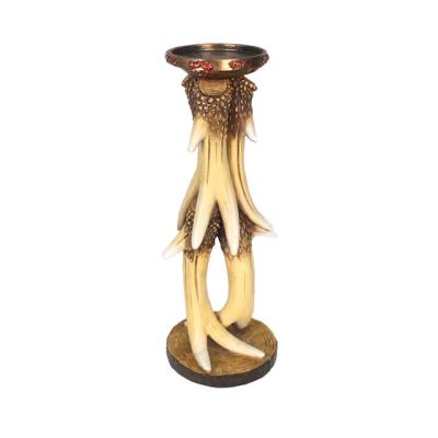 China Europe Resin Antler Pillar Candle Holders Office Decor Home Ornaments for sale